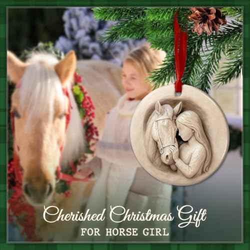 Horse Lover Ornament - Rustic Equestrian Christmas Decoration for Riders, Horse Girls, and Women, Farmhouse Holiday Keepsake Gift