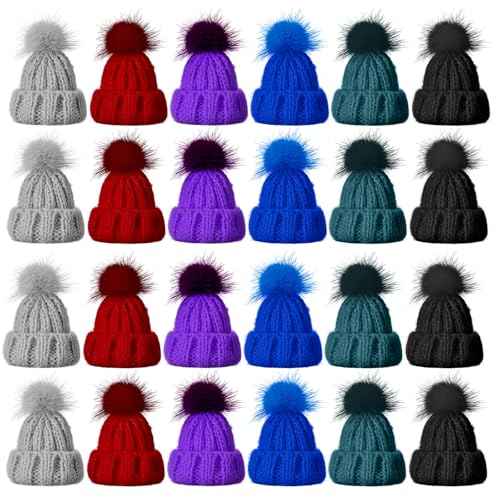 Bencailor Mini Christmas Knit Hats Doll Crafts Xmas Tiny Small Christmas Knit Hats Tree Ornaments for DIY Accessories