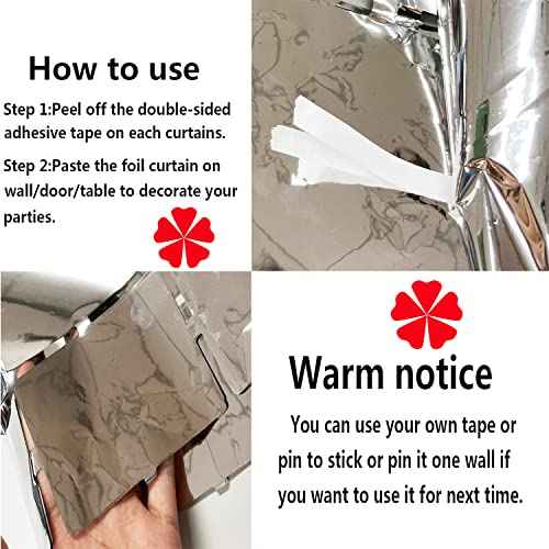 Prudance 2 Pcs Silver Foil Fringe Square Curtain Party Decorations,Sequin Square Curtain Photo Backdrop Props Suitable for Birthday Party Bachelorette Engagement Christmas New Years Decor 3.3 x 6.6 Ft