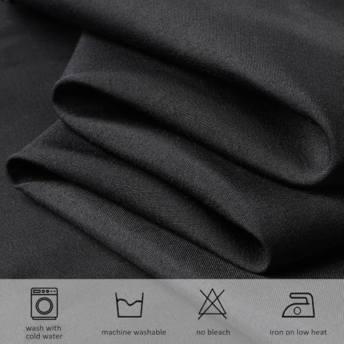 Peppily 8 Pack Black 60 x 102 Inch Rectangular Tablecloths for 6 Foot Tables