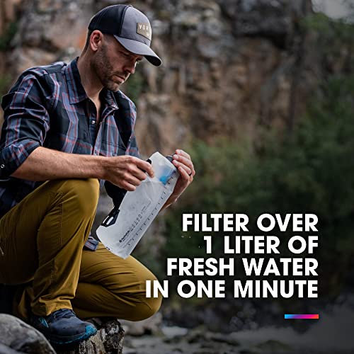 Potable Water Filter Cap - 42mm Thread for HydraPak Water Bottles - High Flow