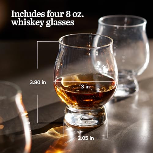 Libbey Kentucky Bourbon Trail Whiskey Glasses Set of 4 - Tasting Glasses, Dishwasher Safe, Restaurant Quality