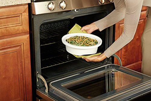 Crock-Pot 2.5 Quart Casserole Slow Cooker - White/Blue, Compact & Easy to Use