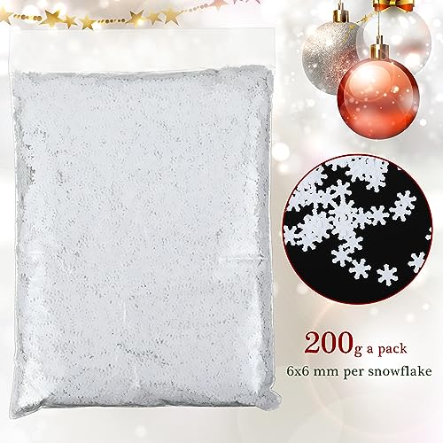 Harrycle Christmas Snowflake Confetti Decoration 200g White – PET Glitter Snowflakes