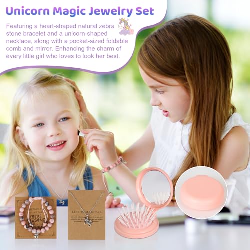 Jenria Starry Unicorn Gift Set for Girls - Graduation, Birthday & Sleepover Toys
