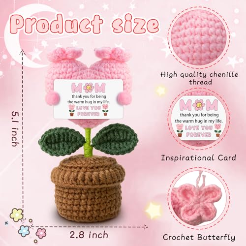 crochet flower gift for mom - from daughter son - Christmas mom gift (Variation: Mom)