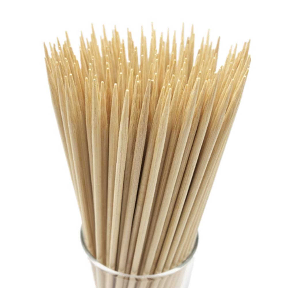 HOPELF 4" Natural Bamboo Skewers Sticks for Appetiser，Fruit，Cocktail，Kabob，Chocolate Fountain，Grilling，Barbecue，Kitchen，Crafting and Party.More Size Choices 4"/6"/8"/10"/12"/14"/16"/17.5"/30"/36"