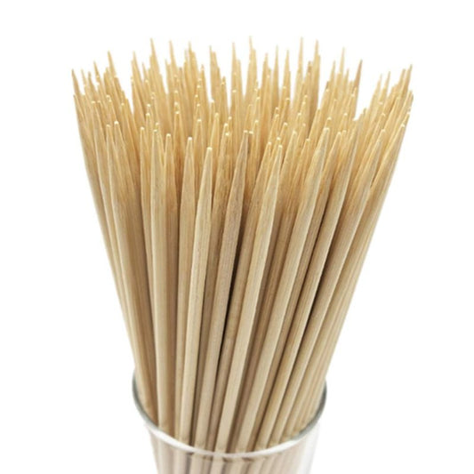 HOPELF 4" Natural Bamboo Skewers Sticks for Appetiser，Fruit，Cocktail，Kabob，Chocolate Fountain，Grilling，Barbecue，Kitchen，Crafting.More Size Choices 4"/6"/8"/10"/12"/14"/16"/17.5"/30"/36"(200 PCS)