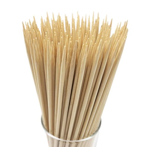 12" Natural Bamboo Skewers for BBQ，Appetiser，Fruit，Cocktail，Kabob，Chocolate Fountain，Grilling，Barbecue，Kitchen，Crafting and Party. Φ=4mm, More Size Choices 6"/8"/10"/14"/16"/17.5"/30"/36"(500 PCS)