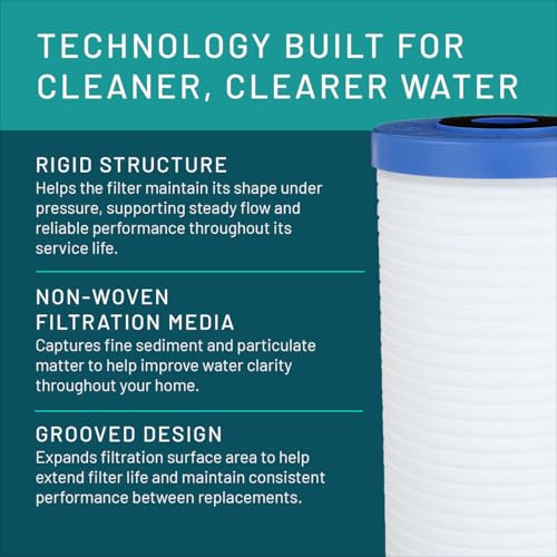 3M Aqua-Pure AP800 Series Whole Home Water Filter Cartridge AP810-2 - Sediment, 5 Microns