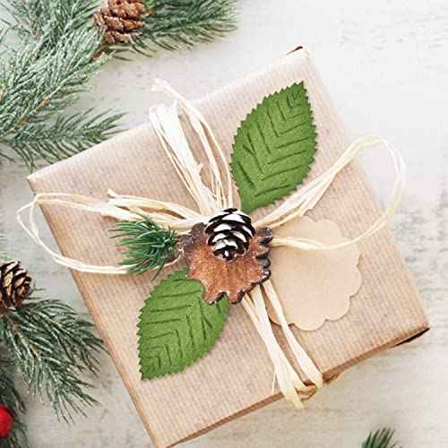 Woohome 150 PCS Artificial Silk Green Leaves Fabric Fake Leaves Green Artificial Leaves Silk Rose Leaves for Crafts Scrapbooking Floral Arrangements Home Kitchen Wedding Party Decorations