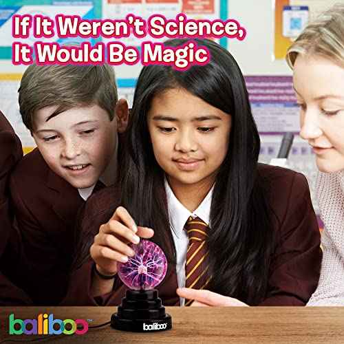 3" Mini Plasma Ball Light ? Touch Activated Lightning Globe ? USB & Battery Powered Plasma Globe Lamp ? Interactive Science Static Electricity Ball, Stocking Stuffers, Christmas Gifts