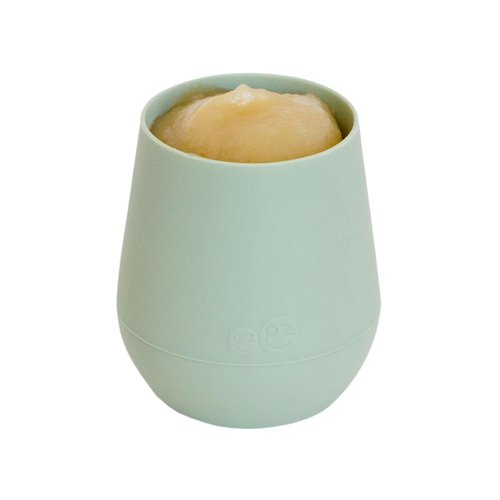 Ezpz Tiny Cup - 100% Silicone Training Cup for Infants | Sage Color | Ideal for Baby-Led Weaning