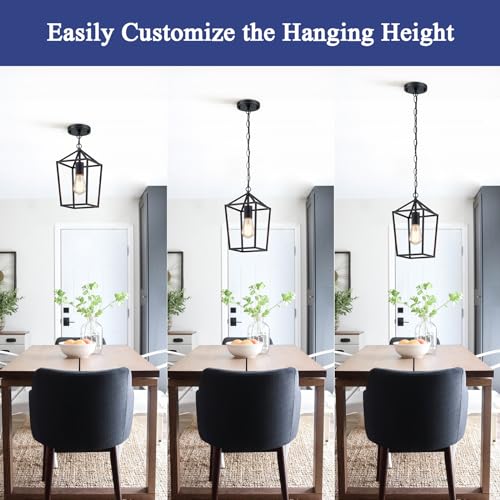 Sheetea 2 Pack Pendant Lights for Kitchen Island - Black Modern Light Fixtures - Variation: Black / Standard