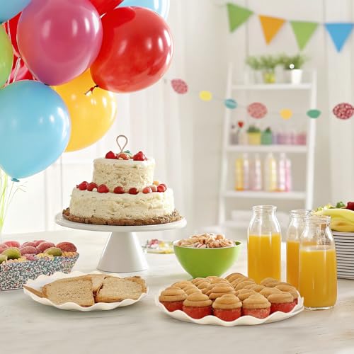 50 Pcs Reusable Plastic Dinner Plates Set - Beige, Unbreakable, Dishwasher Safe, 25 Guests