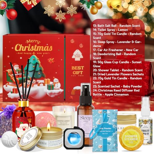 SCENTORINI 12 Days Christmas Advent Calendar Holiday Fragrance & Self-Care Gifts Set