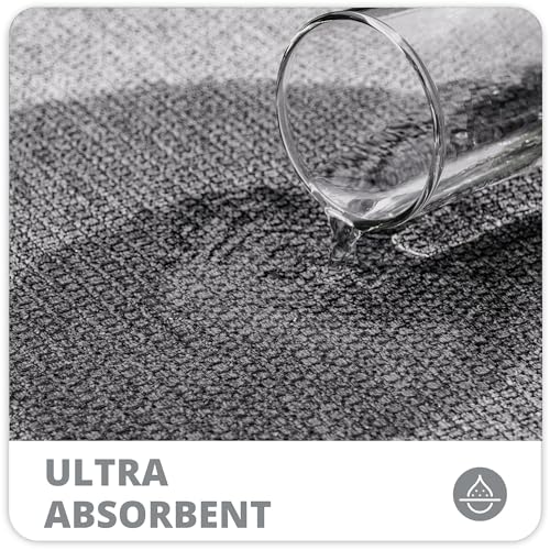 Bosap Grey 2' x 5' Ultra Thin Non-Slip Bathroom Runner Rug - Quick Dry, Machine Washable