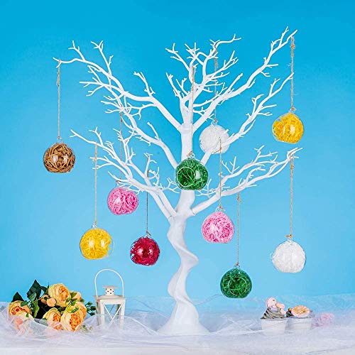 Sziqiqi Hanging Glass Globes Candle Holders 24 Pcs Without LED - Clear Decor