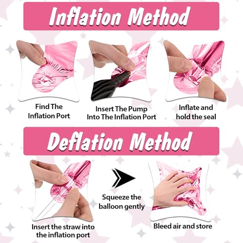 Pink Star Balloon,15Pcs Pink Star Foil Balloon,26/18/10 Inch Quadrangle Helium Balloons for Valentine's Day Graduation Wedding Birthday Prom Anniversary Baby Shower Party Decorations