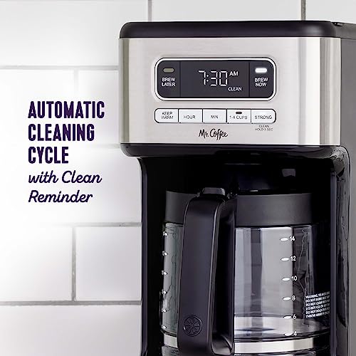 Mr. Coffee 14-Cup Programmable Coffee Maker with Stainless Steel Finish