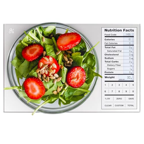 Food Scale with Nutrition Calculator - 2,000 Food Codes, Pearl Gray