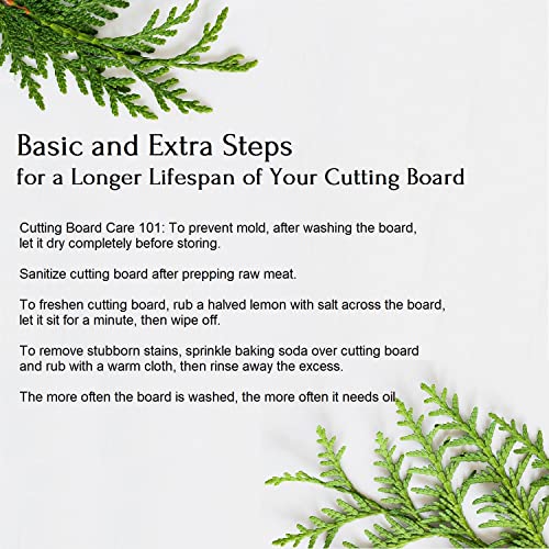 Hinoki Cypress Wood Cutting Board - Reversible 19.8" x 12" x 1" - No Joint, Solid Single Piece - Ideal for Kitchen & Serving