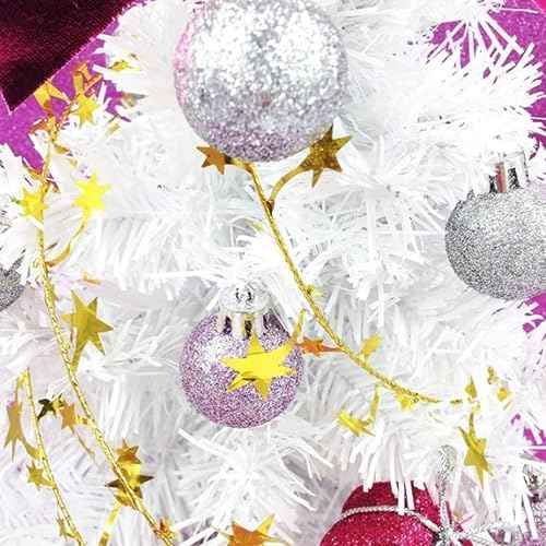 5 Rolls 130 Ft Gold Tinsel Stars Brace Star Tinsel Wire Garland for Home Wedding Birtahday Party Decorations