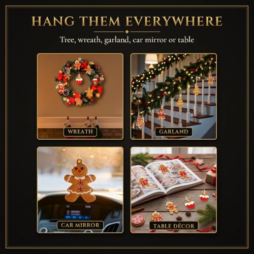 16 Pcs Gingerbread Man Ornaments for Christmas Tree – Soft PVC