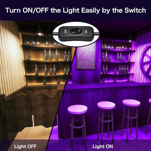 4 Pack 200W UV LED Black Lights Outdoor Floodlights IP66 Waterproof Halloween Party