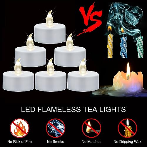 Flameless LED Tea Lights Candles 150 Pack Battery Operated Warm White