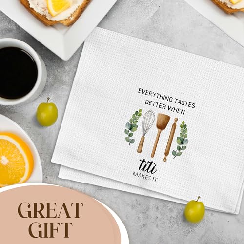 Qskjre Titi Gifts Kitchen Towels - Decorative Hand Dish Towel for Kitchen Decor 16x24 Inches