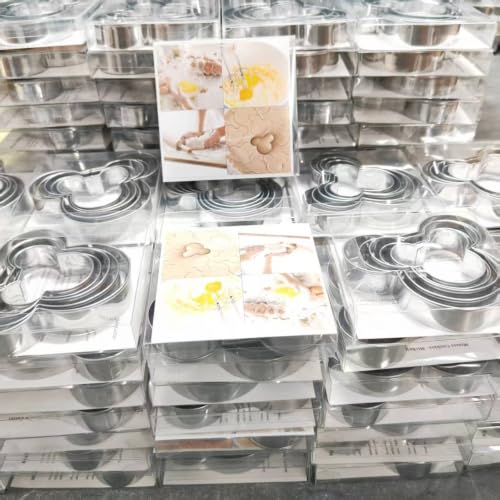 Mouse-Shaped Cookie Cutters 5-Pack Stainless Steel, 2.12"–3.86" (MrCookie) – Variation: Mouse