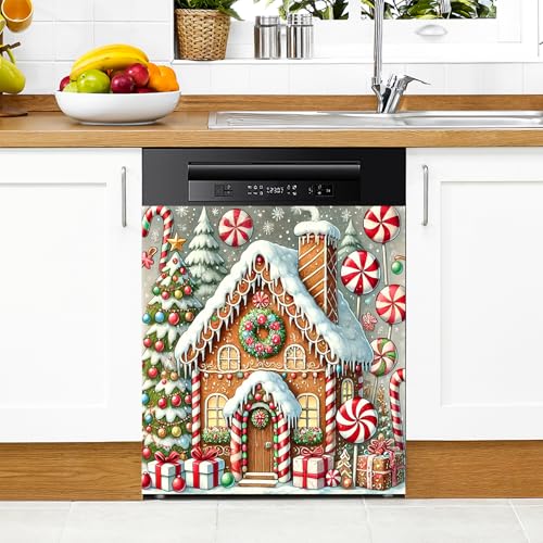 Dishwasher Magnet Cover Magnetic Sticker Decorative Refrigerator Wash