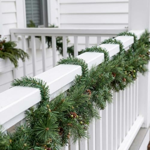 14 Inch 60 Pcs Christmas Artificial Pine Wire Hangers - Flexible Garland Ties