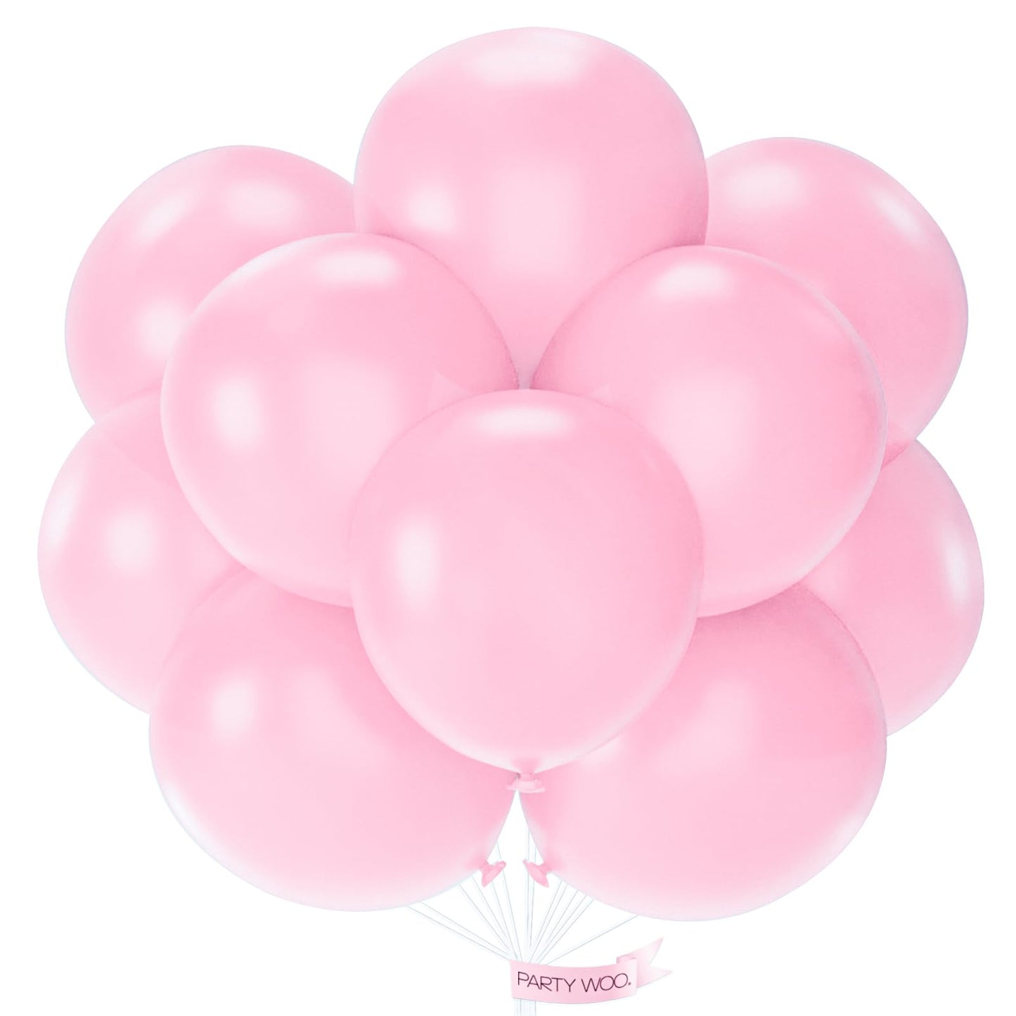 PartyWoo Baby Pink Balloons 20pcs 18 Inch Pastel Pale Light Pink Latex Helium Balloons for Baby Shower Gender Reveal Easter Bachelorette Wedding Bridal Shower Birthday Party Decorations Pink-Q05