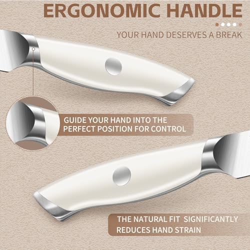 Huusk Paring Knife Set - Razor Sharp 5-Inch Utility & 3.5-Inch Fruit Peeling Knives