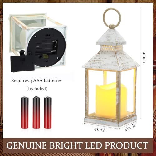 Sumind 8 Pack 9" Decorative Lanterns with Flameless Candles