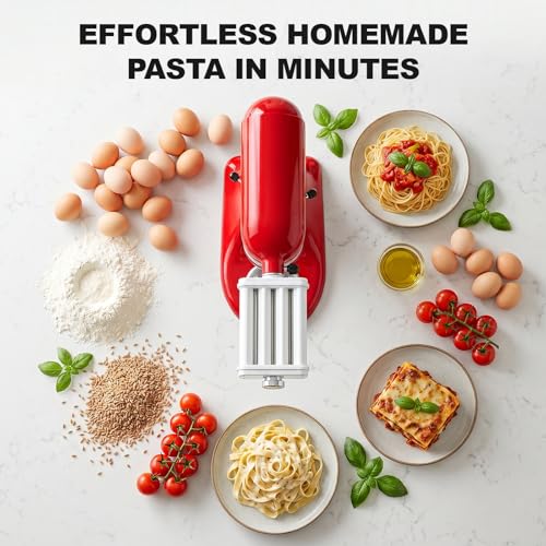 Pasta Attachment for KitchenAid Stand Mixers, 3 in 1 Maker Set