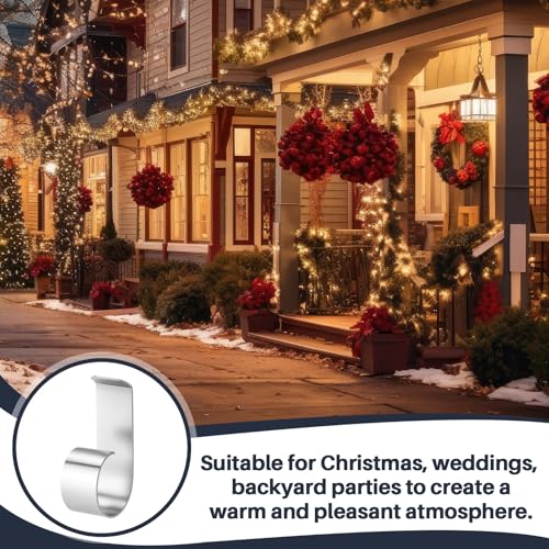 Yookeer 100 Pcs Metal Siding Christmas Light Clips Heavy Duty – No Tools