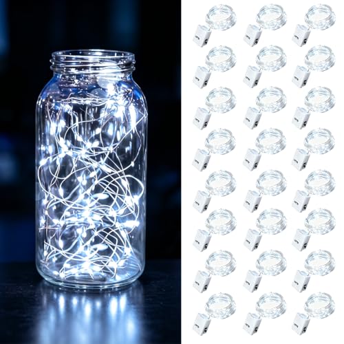 24 Pack Fairy Lights Battery Operated, 2M Cool White with 3 Modes | Osterplus