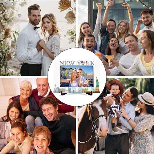 New York Picture Frame, Travel Photo Frame Gifts for Women Men Friends Couples, NY Souvenirs for Wedding Engaged Honeymoon, New York Vacation Picture Frames Favors -39