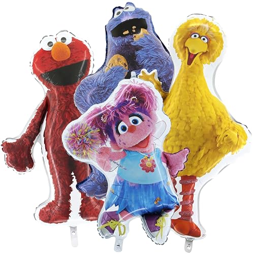 Sesame Street Jumbo Foil Balloons Pack of 4 Kids Party Decorations