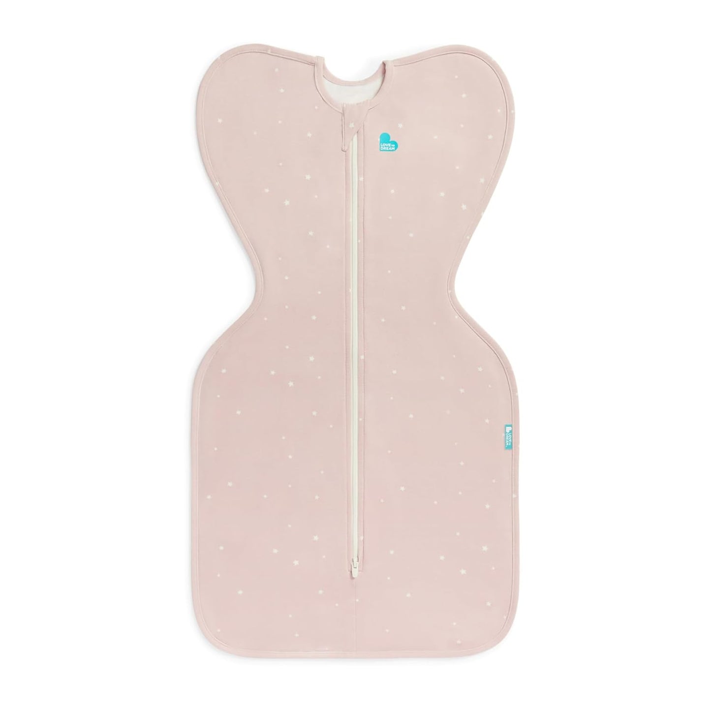 Love To Dream Swaddle UP - Baby Sleep Sack for Newborns | Self-Soothing Snug Fit, 1.0 TOG, Small 8-13lbs, Powder Pink Twinkle