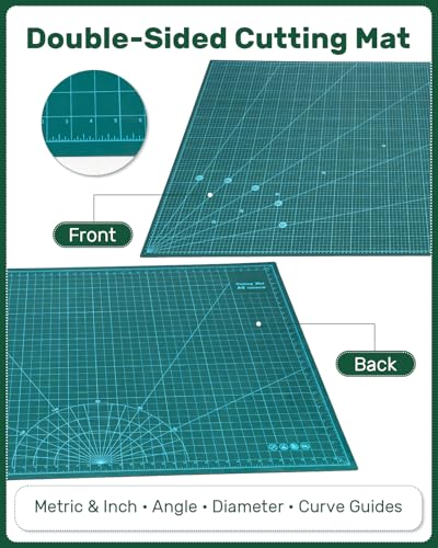 Green Self-Healing Cutting Mat 35 x 47 Inches Double-Sided Rotary Craft Board