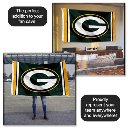 Green Bay Packers 3x5 NFL Football Team Flag - Large Outdoor Banner