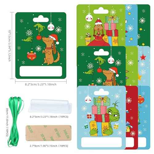 10 Set Christmas Money Holders for Cash, Funny Holiday Ornaments for Gifting Cash with Christmas Cards Xmas Gift Ideas Tree Decor Hanging Accessories