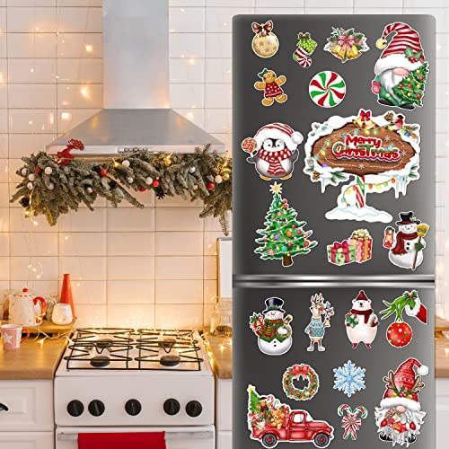 WHYMEO Christmas Refrigerator Magnets Set – 22Pcs Seasonal Door Decals
