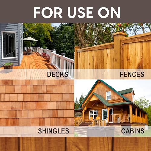 Ready Seal Exterior Wood Stain & Sealer Pecan 1 Gallon - No Drips, UV Protection