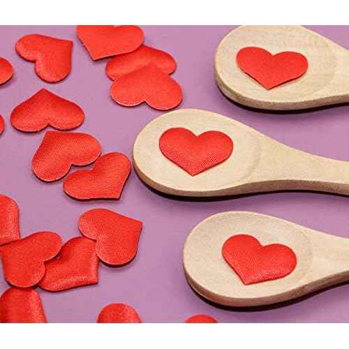 ONLYKXY 200Pcs Sponge Confetti Flower Decor Heart Shape Petals Table Wedding Decoration Glitter Scatter for Wedding Party Valentine's Day Scatter Ponge Petal Confetti (Red)