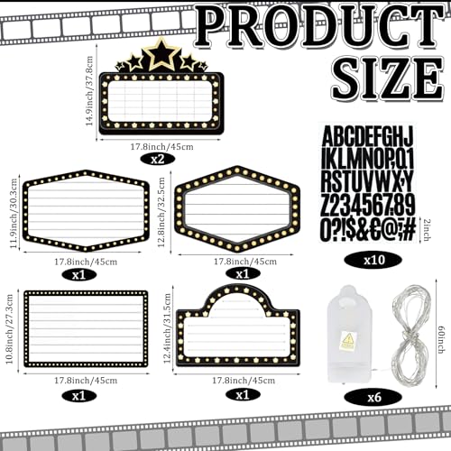 Lighted Wedding Bottle Service Signs Prop with Letter Stickers - Style 1 / Black